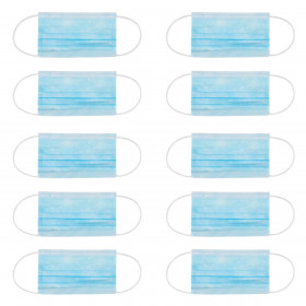 Μάσκα Προστασίας Μιας Χρήσης με 3 Φύλλα - 10 τμχ.