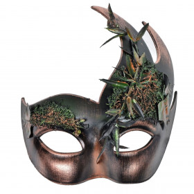 Αποκριάτικη Μάσκα Fancy Γυναικεία Μπρονζέ με Χάλκινα Φύλλα Αποκριάτικη Μάσκα Fancy Γυναικεία Μπρονζέ με Χάλκινα Φύλλα