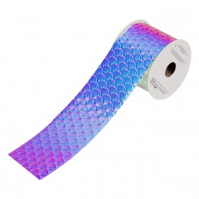 Χριστουγεννιάτικη Διακοσμητική Κορδέλα Δέντρου Ιριδίζουσα Περλέ 5 m x 63 mm