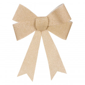 Χριστουγεννιάτικος Διακοσμητικός Φιόγκος Σαμπανί Glitter 46 cm