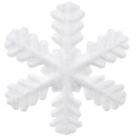 Χριστουγεννιάτικο Στολίδι Δέντρου Αφρώδης Λευκή Χιονονιφάδα 24 cm