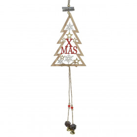 Χριστουγεννιάτικο Ξύλινο Κρεμαστό Δέντρο 67 εκ.