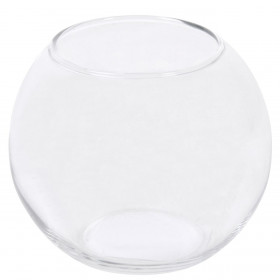Βάζο Διακοσμητικό - Γυάλα Στρογγυλό Διάφανο 6x8cm