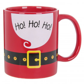 Χριστουγεννιάτικη Κούπα Κεραμική Κόκκινη Ζώνη 320ml