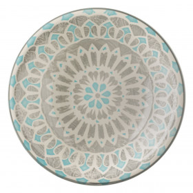 Μπολ Σερβιρίσματος Κεραμικό Γκρι Τυρκουάζ Σχέδια 565ml