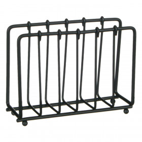 Θήκη για Χαρτοπετσέτες Μαύρη από Σίδερο Kάθετες Γραμμές 13x4.5x10 cm