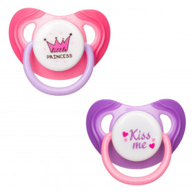 Πιπίλες Σιλικόνης Ροζ Μωβ Kiss Me Princess - 2 τμχ. Πιπίλες Σιλικόνης Ροζ Μωβ Kiss Me Princess - 2 τμχ.
