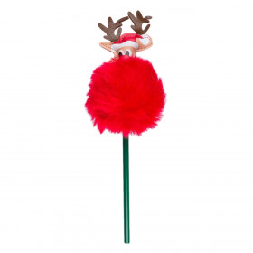 Χριστουγεννιάτικο Μολύβι Τάρανδος Κόκκινη Φούντα 27 cm