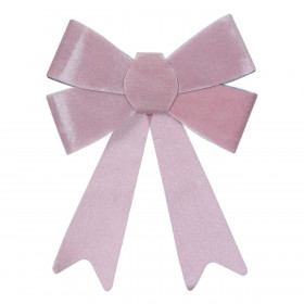 Χριστουγεννιάτικος Διακοσμητικός Φιόγκος Βελουτέ Ροζ 30cm