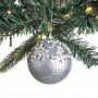 Χριστουγεννιάτικο Στολίδι Δέντρου Μπάλα Ασημί Πούλιες Glitter 9 cm