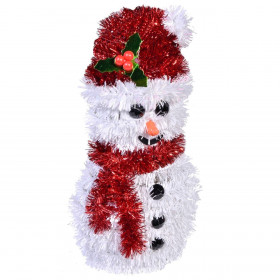 Χριστουγεννιάτικο Στολίδι Δέντρου Διακοσμητικός 3D Χιονάνθρωπος Tinsel 17 cm Χριστουγεννιάτικο Στολίδι Δέντρου Διακοσμητικός 3D Χιονάνθρωπος Tinsel 17 cm