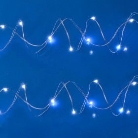 20 Διακοσμητικά Λαμπάκια LED Μπαταρίας Ασημί  2.3 m - Λευκό Ψυχρό  20 Διακοσμητικά Λαμπάκια LED Μπαταρίας Ασημί  2.3 m - Λευκό Ψυχρό