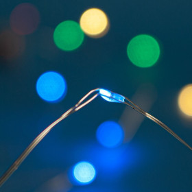 20 Διακοσμητικά Φωτάκια LED Μπαταρίας Ασημί Σύρμα 2.25 m - Πολύχρωμα 20 Διακοσμητικά Φωτάκια LED Μπαταρίας Ασημί Σύρμα 2.25 m - Πολύχρωμα