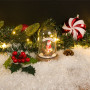 Χριστουγεννιάτικο Διακοσμητικό Γυάλινος Θόλος Άη Βασίλης με Φως LED 13 cm