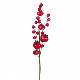 Χριστουγεννιάτικο Κλαδί Berries Ρόδια 33 εκ.