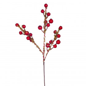 Χριστουγεννιάτικο Διακοσμητικό Κλαδί Ρόδια Χρυσές Παγιέτες 34 cm Χριστουγεννιάτικο Διακοσμητικό Κλαδί Ρόδια Χρυσές Παγιέτες 34 cm