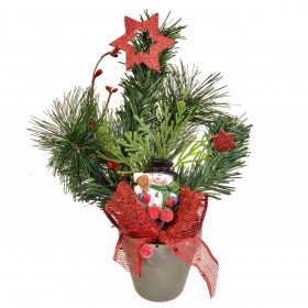 Χριστουγεννιάτικο Γλαστράκι Χιονάνθρωπος 25 εκ.