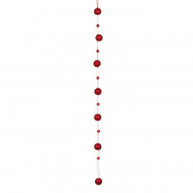 Χριστουγεννιάτικο Διακοσμητικό Κρεμαστό Μπάλες Κόκκινο Glitter 100cm