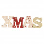 Χριστουγεννιάτικη Διακοσμητική Ξύλινη Πινακίδα Xmas Χρυσό Glitter 20cm