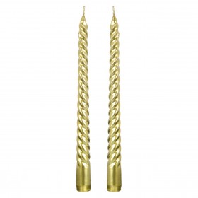 Κερί Κηροπηγιου Χρυσό Ρίγα 35 εκ. - 2 τμχ.
