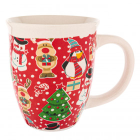 Κούπα Χριστουγεννιάτικη Κεραμική Σχέδια 390 ml