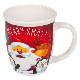 Χριστουγεννιάτικη Κούπα Κεραμική Άγιος Βασίλης Πιγκουίνος 390ml
