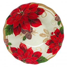 Χριστουγεννιάτικο Μπολ Γυάλινο Αλεξανδρινά Γκι 290ml