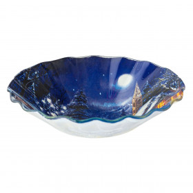 Χριστουγεννιάτικο Μπολ Γυάλινο Μπλε Νύχτα 290ml
