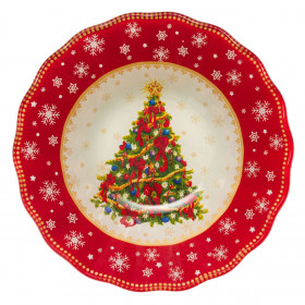 Χριστουγεννιάτικο Μπολ Γυάλινο Έλατο Νιφάδες 290ml