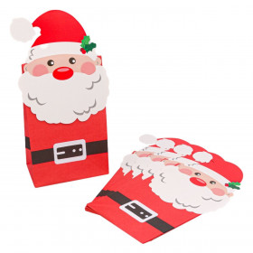 Χριστουγεννιάτικα Σακουλάκια Γλυκών Χάρτινα Άη Βασίλης 13x8x21 cm - 5 τμχ.