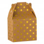 Κουτιά για Γλυκά Χάρτινα Kraft Χρυσό Foil Πουά 10x5.4x15.5 cm - 6 τμχ.