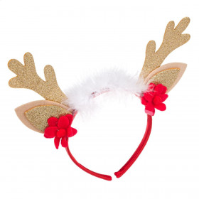 Χριστουγεννιάτικη Στέκα Τάρανδος Χρυσό Glitter