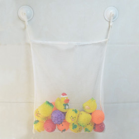 Δίχτυ Οργάνωσης Ειδών Μπάνιου Λευκό με Βεντούζες 30x40 cm