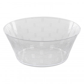 Μπολ Σερβιρίσματος Πλαστικό Διάφανο Επαναχρησιμοποιούμενο Σχέδιο Γραμμές 24.3x11.5 cm