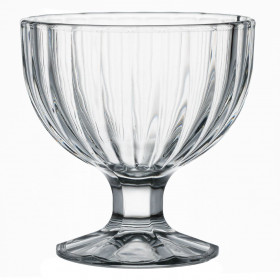 Μπολ Παγωτού Γυάλινο με Βάση Διάφανο Flamengo 270 ml