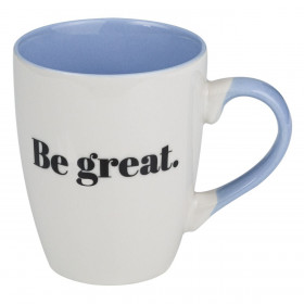 Κούπα New Bone Οβάλ Σιέλ Λευκή Be Great 315 ml