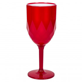 Ποτήρι Κρασιού Πλαστικό Κολωνάτο Κόκκινο Λευκό 350 ml