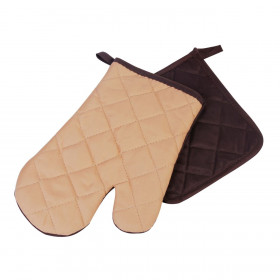 Γάντι &amp Πιάστρα Καφέ Μπεζ - 2 τμχ.