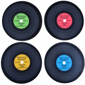 Σουβέρ Δίσκοι Βινυλίου 10 cm - 4 τμχ.