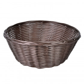 Διακοσμητικό Καλαθάκι Κουζίνας Στρογγυλό Καφέ Σκούρο Πλεκτό 25x8cm