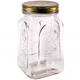 Βαζάκι Γυάλινο Μεταλλικό Καπάκι 920 ml.