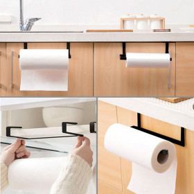 Βάση Κρεμαστή για Χαρτί Κουζίνας Μεταλλική Μαύρη 22 cm