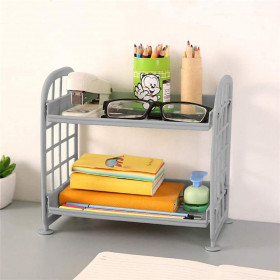 Ραφιέρα Πλαστική Γκρι 2 Θέσεων 22x14x20.5 cm