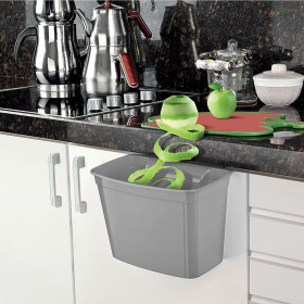 Κάδος Απορριμάτων Κρεμαστός Πλαστικός Silver 4 lt.