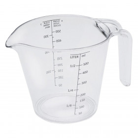 Δοσομετρητής - Μεζούρα Κανάτα Πλαστικός Διάφανος 500 ml