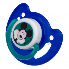 Πιπίλα Σιλικόνης MICKEY Μπλε με Θήκη