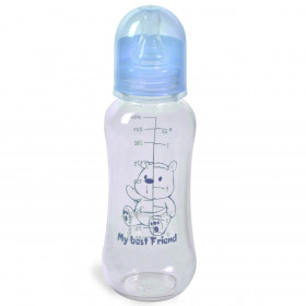 Μπιμπερό Γυάλινο με Θηλή Σιλικόνης Σιέλ 250 ml 0Μ+