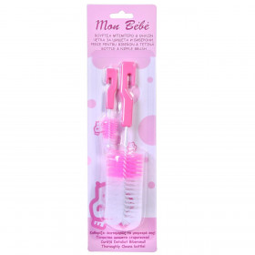 Βούρτσα Καθαρισμού Μπιμπερό &amp Θηλών Κόκκινο - 2 τμχ.