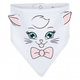 Σαλιάρα - Μπαντάνα Βαμβακερή Λευκή Γάτα 6 Μηνών