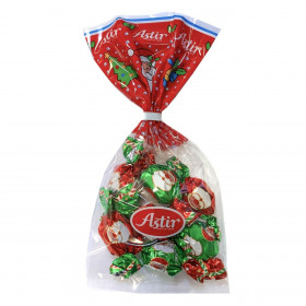 Χριστουγεννιάτικα Σοκολατάκια Γάλακτος με Πραλίνα Φουντουκιού &amp Δημητριακά 80g - Astir